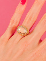18k Diamond Accented Coral Ring Fine Jewelry arcadeshops.com