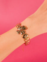 14k Gold Diamond Accented Flower Bracelet Fine Jewelry arcadeshops.com