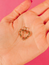 14K Diamond Love Heart Charm Fine Jewelry arcadeshops.com