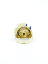 18k Enamel Basketweave Dome Ring Fine Jewelry arcadeshops.com