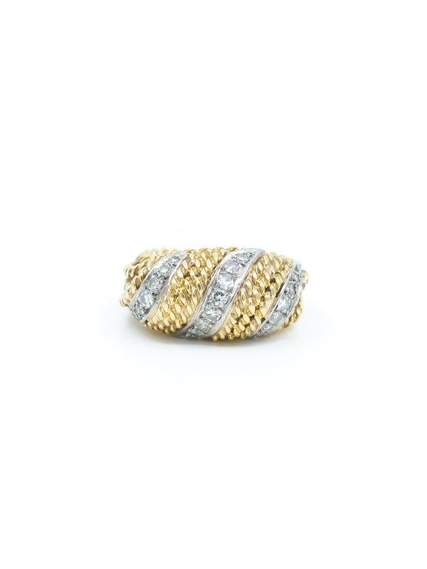 Diamond Accented Rope Style Dome Ring Fine Jewelry arcadeshops.com