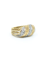 Diamond Accented Rope Style Dome Ring Fine Jewelry arcadeshops.com