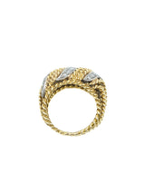 Diamond Accented Rope Style Dome Ring Fine Jewelry arcadeshops.com
