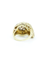 14k Textured Gold and Diamond Knot Ring Fine Jewelry arcadeshops.com