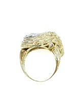 14k Textured Gold and Diamond Knot Ring Fine Jewelry arcadeshops.com
