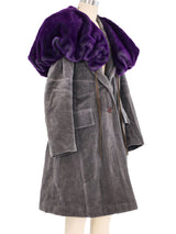 Issey Miyake Faux Fur Trimmed Coat Outerwear arcadeshops.com