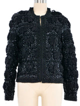 Ribbon Embellished Sequin Jacket Jacket arcadeshops.com