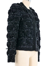 Ribbon Embellished Sequin Jacket Jacket arcadeshops.com