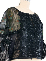Koos Van Den Akker Metallic Patchwork Top Top arcadeshops.com