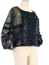 Koos Van Den Akker Metallic Patchwork Top Top arcadeshops.com