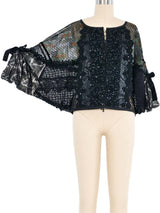 Koos Van Den Akker Metallic Patchwork Top Top arcadeshops.com