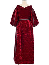 Adolfo Tudor Inspired Velvet Ensemble Suit arcadeshops.com