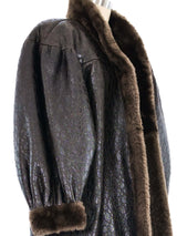 Yves Saint Laurent Textured Shearling Coat Outerwear arcadeshops.com