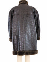 Yves Saint Laurent Textured Shearling Coat Outerwear arcadeshops.com