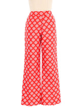 1970s Red Brocade Pant Suit Suit arcadeshops.com