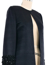 Mary McFadden Beaded Cuff Quilted Jacket Jacket arcadeshops.com
