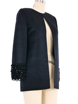 Mary McFadden Beaded Cuff Quilted Jacket Jacket arcadeshops.com