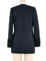 Mary McFadden Beaded Cuff Quilted Jacket Jacket arcadeshops.com