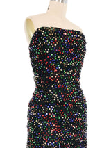 Arnold Scaasi Sequin Tulle Gown Dress arcadeshops.com