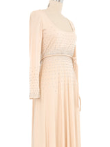 1970s Sequin Accented Jersey Gown Dress arcadeshops.com