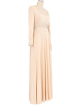 1970s Sequin Accented Jersey Gown Dress arcadeshops.com