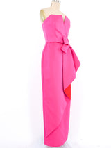 Victor Costa Fuchsia Bustier Gown Dress arcadeshops.com