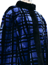 Christian Dior Plaid Shearling Fur Coat Outerwear arcadeshops.com