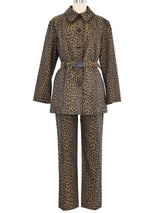 Fendi Leopard Safari Pant Suit Suit arcadeshops.com