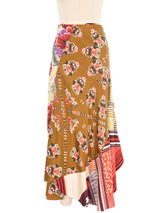 Chloe Printed Silk Skirt Bottom arcadeshops.com