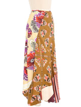 Chloe Printed Silk Skirt Bottom arcadeshops.com