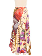 Chloe Printed Silk Skirt Bottom arcadeshops.com