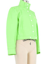 Courreges Lime Green Vinyl Jacket Jacket arcadeshops.com