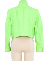 Courreges Lime Green Vinyl Jacket Jacket arcadeshops.com