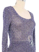 1968 Loris Azzaro Chain Accented Knit Hot Pant Ensemble Suit arcadeshops.com