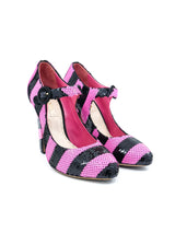2010 Prada Sequin Stripe Heels, 39 Accessory arcadeshops.com