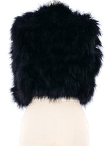 Black Marabou Feather Vest Jacket arcadeshops.com