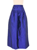Adolfo Metallic Blue Taffeta Ball Skirt Bottom arcadeshops.com