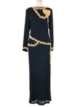 Tromp l'oeil Bead Embellished Gown Dress arcadeshops.com