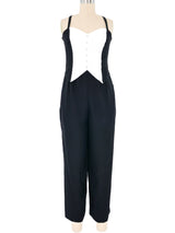1980s Trompe L'oeil Tuxedo Jumpsuit Jumpsuit arcadeshops.com