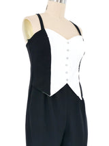 1980s Trompe L'oeil Tuxedo Jumpsuit Jumpsuit arcadeshops.com