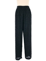 Anne Klein Bead Embellished Silk Trousers Bottom arcadeshops.com