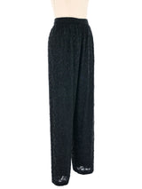 Anne Klein Bead Embellished Silk Trousers Bottom arcadeshops.com