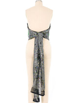 1990s Fringed Sequin Bustier Top arcadeshops.com