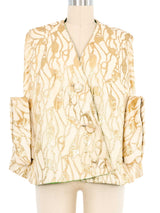 1960s Mr. Blackwell Lurex Brocade Capelet Jacket arcadeshops.com
