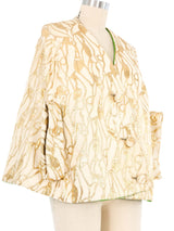 1960s Mr. Blackwell Lurex Brocade Capelet Jacket arcadeshops.com