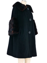 1950s Fur Trimmed Swing Coat Outerwear arcadeshops.com