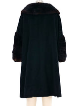 1950s Fur Trimmed Swing Coat Outerwear arcadeshops.com