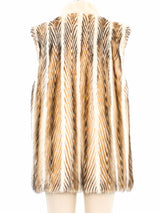 Striped Fur Vest Jacket arcadeshops.com