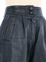 Black Leather Shorts Bottom arcadeshops.com