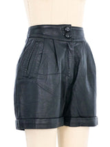 Black Leather Shorts Bottom arcadeshops.com
